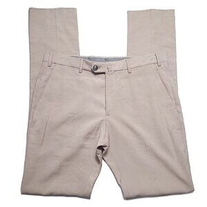 Emporio Armani Beige Flat Front Dress Pants EU 50 / US 34 Viscose Blend Unhemmed